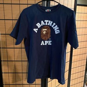 Bape tee shirt (navy blue)